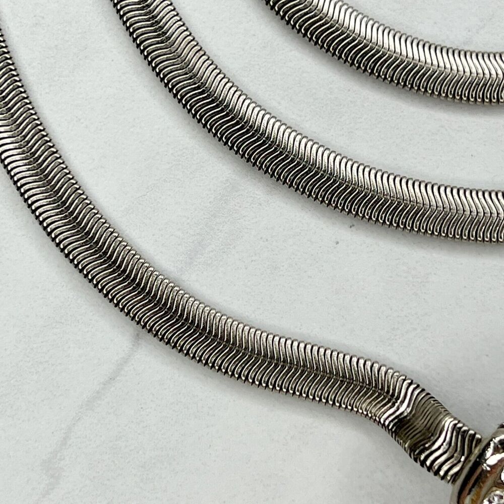 Silver Tone Rhinestone Cross Chain Belt ✨ - Picture 4 of 12